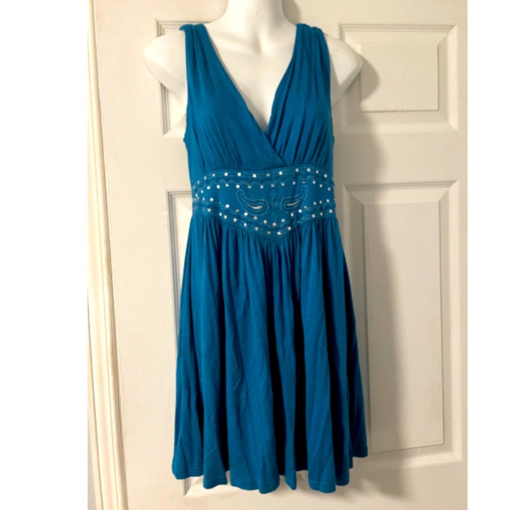 2/$40 Deep V neck and open back jersey dress size S